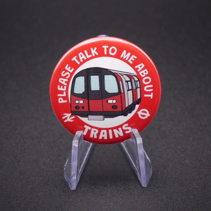Please Talk to me about Trains badge