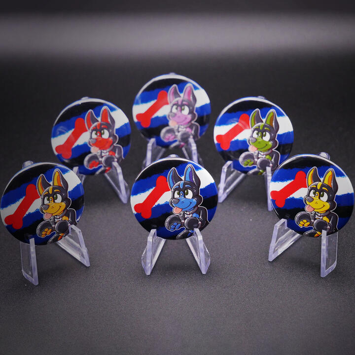 Puppy Pride colour variation badges