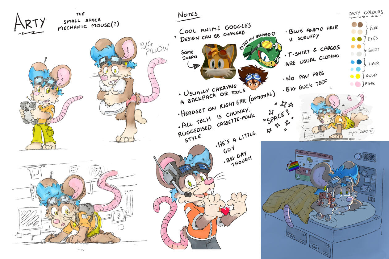 Arty reference sheet