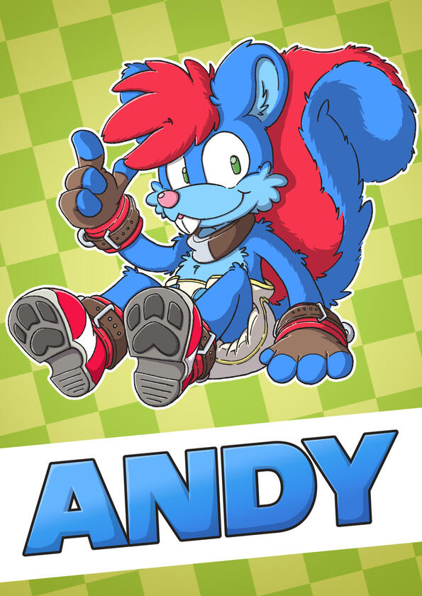 Andy con badge